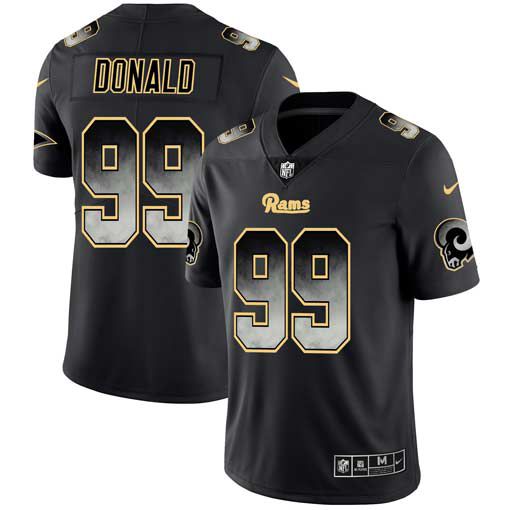 Men Los Angeles Rams #99 Donald Nike Teams Black Smoke Fashion Limited NFL Jerseys